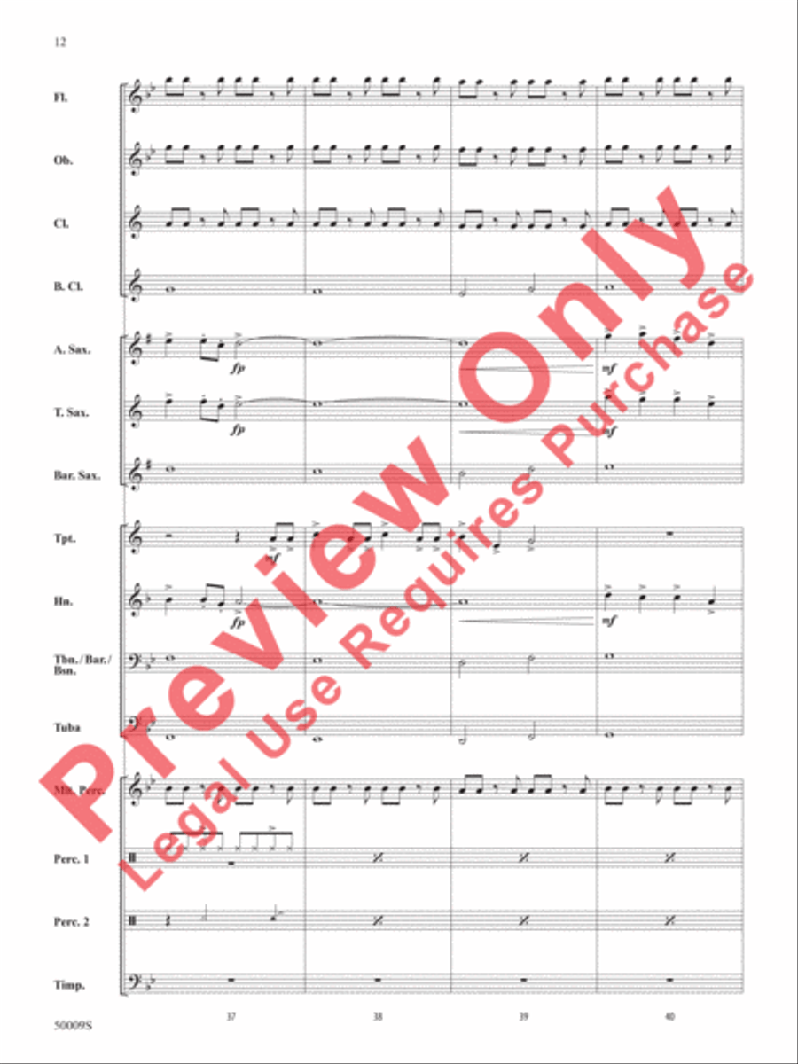 On to Victory Concert Band scores gallery preview page 13