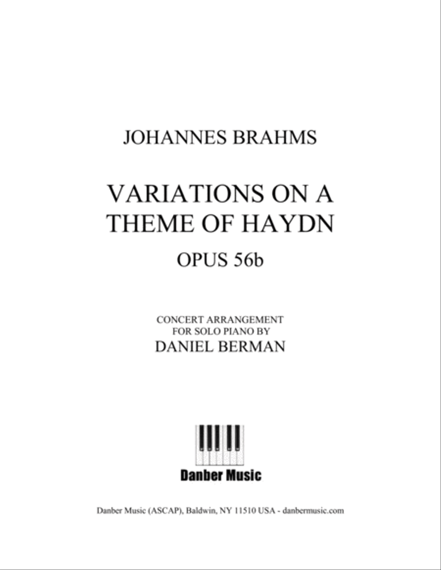 Brahms: Variations on a Theme of Haydn, opus 56b arr. Berman Piano Solo scores gallery preview page 1