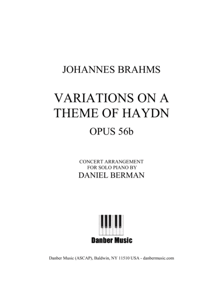 Brahms: Variations on a Theme of Haydn, opus 56b arr. Berman