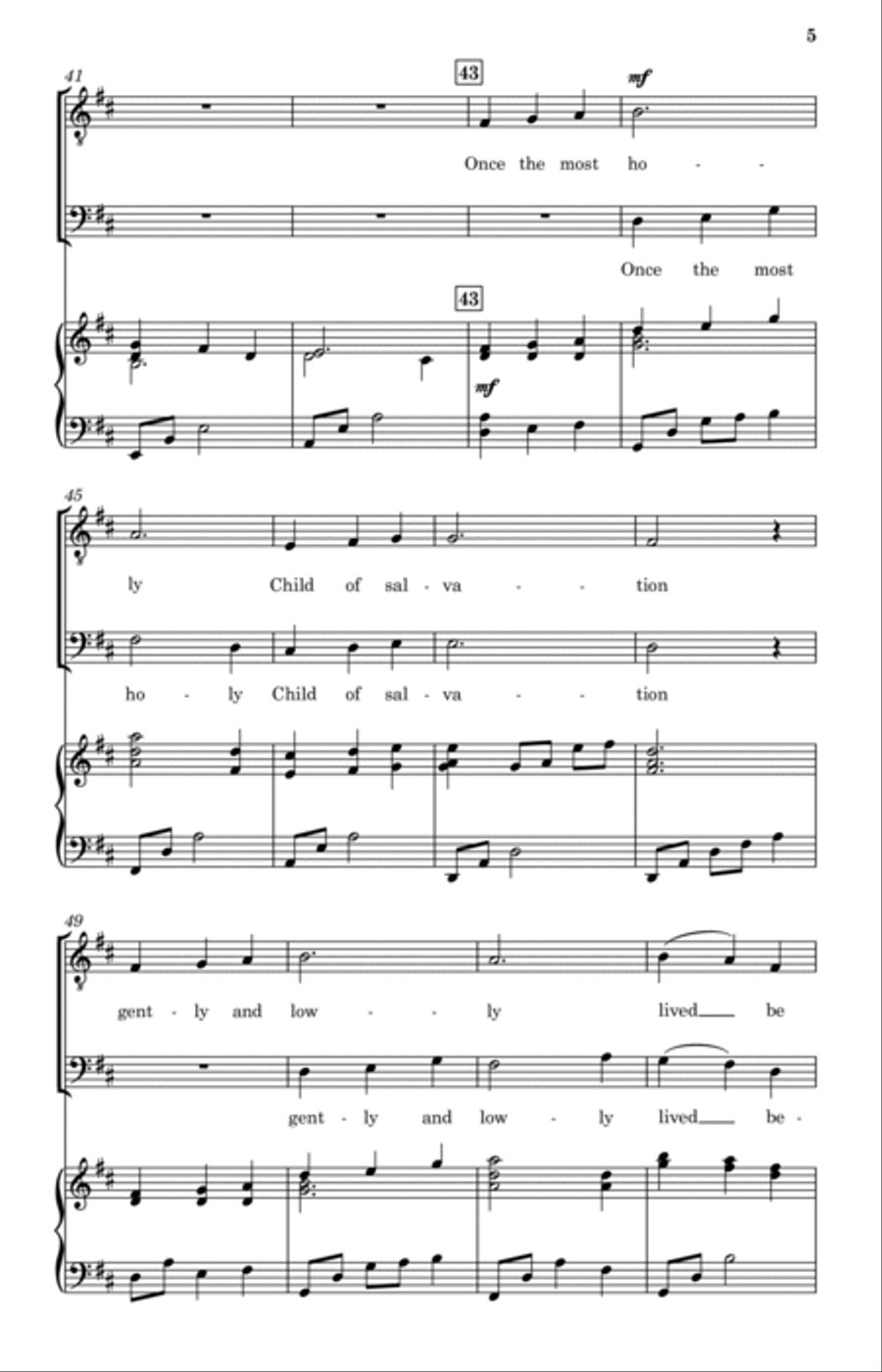 Child in the Manger (TTBB) TTBB scores gallery preview page 5
