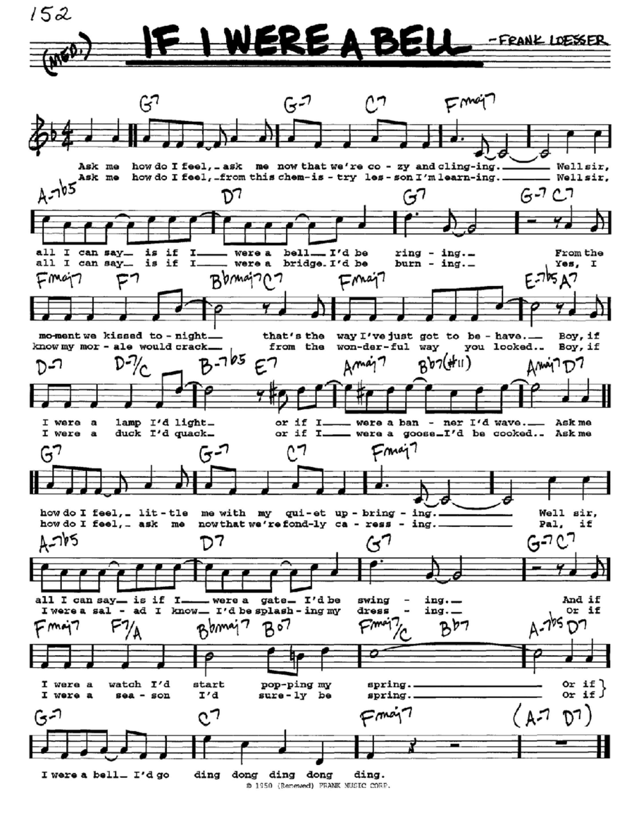 If I Were A Bell Voice scores gallery preview page 1