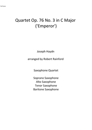 Quartet Opus76 no 3 'Emperor Quartet'