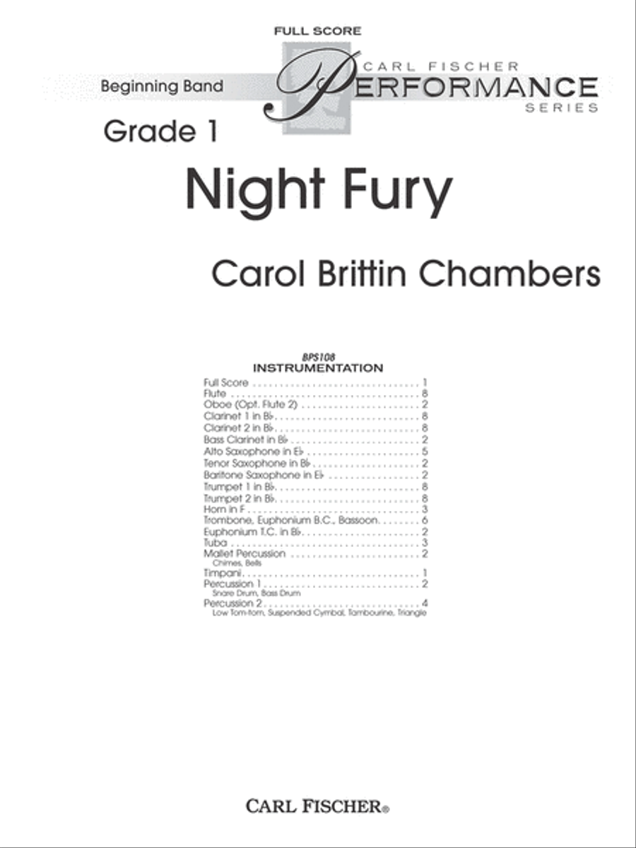 Night Fury Concert Band scores gallery preview page 1
