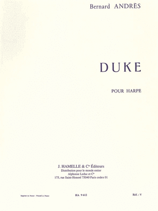 Book cover for Duke (harp Solo)