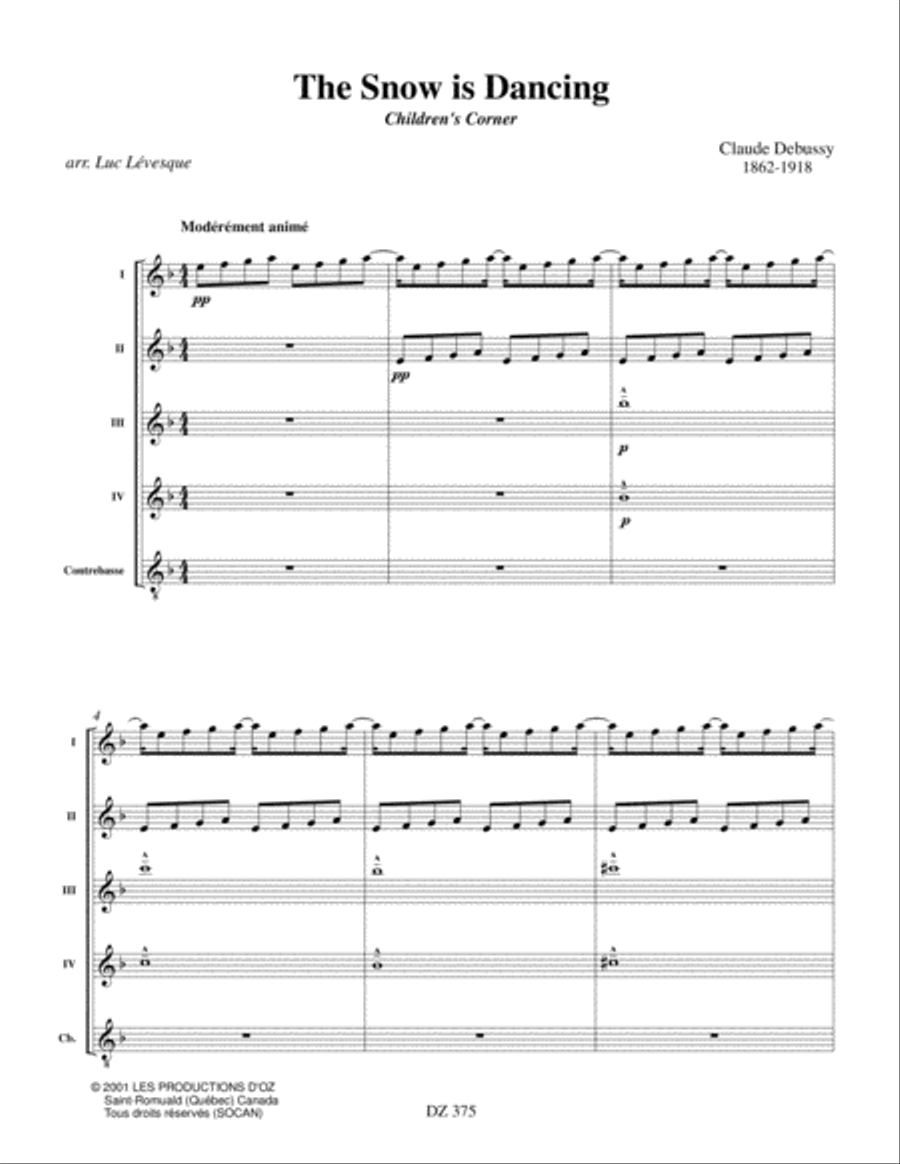 The Snow is Dancing Guitar Ensemble scores gallery preview page 3