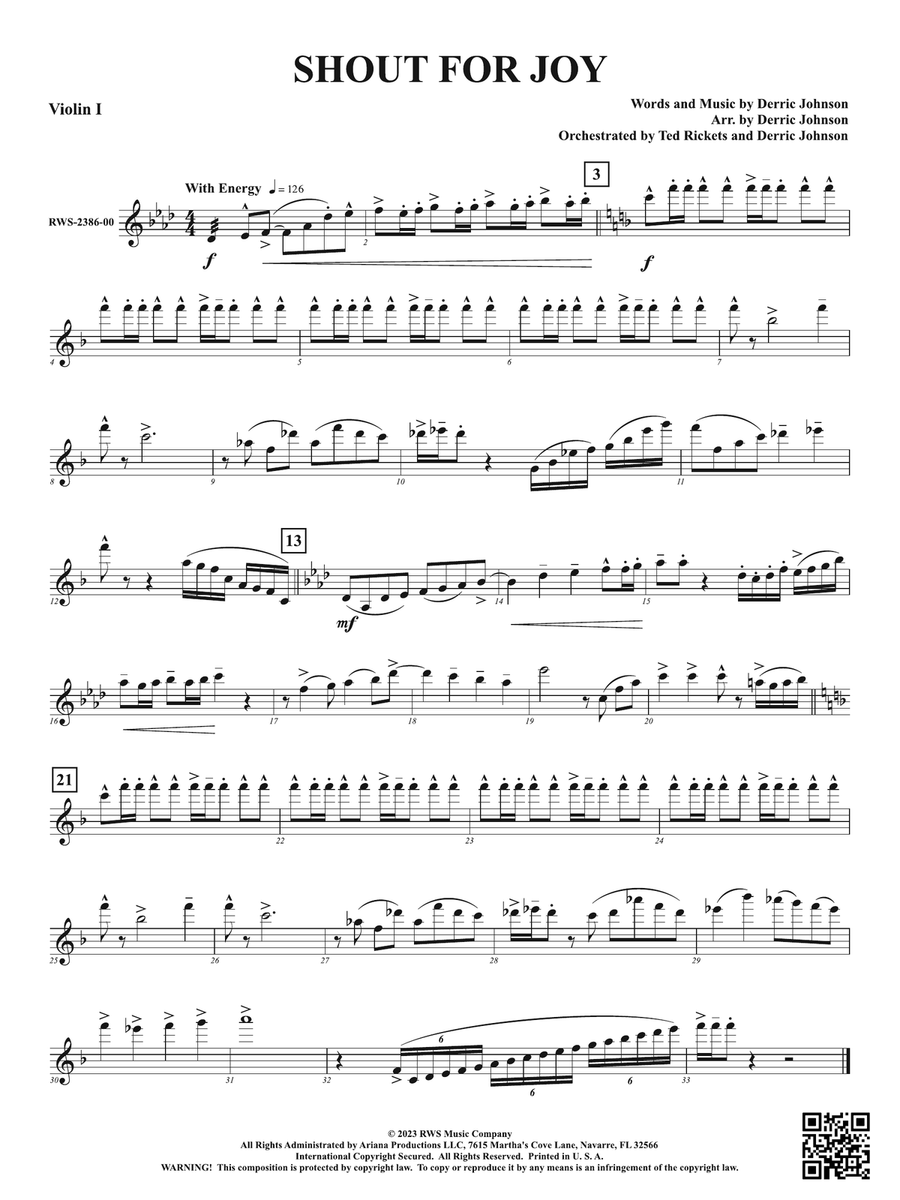 Shout for Joy: 1st Violin