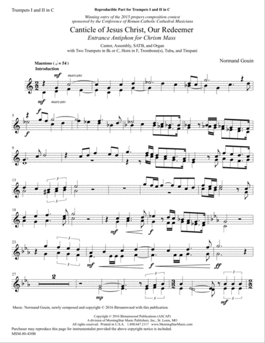 Canticle of Jesus Christ, Our Redeemer Choir scores gallery preview page 6