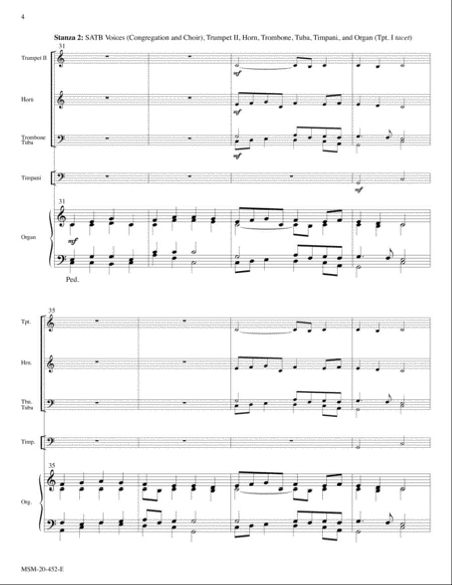 Christ the Lord Is Risen Today (Jesus Christ Is Risen Today) (Easter Hymn) Choir scores gallery preview page 4