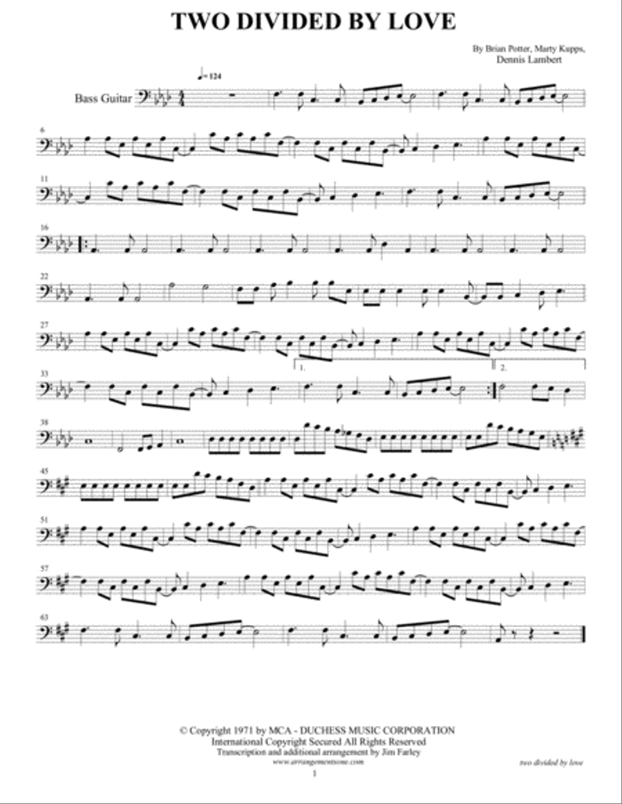Two Divided By Love Large Ensemble scores gallery preview page 4