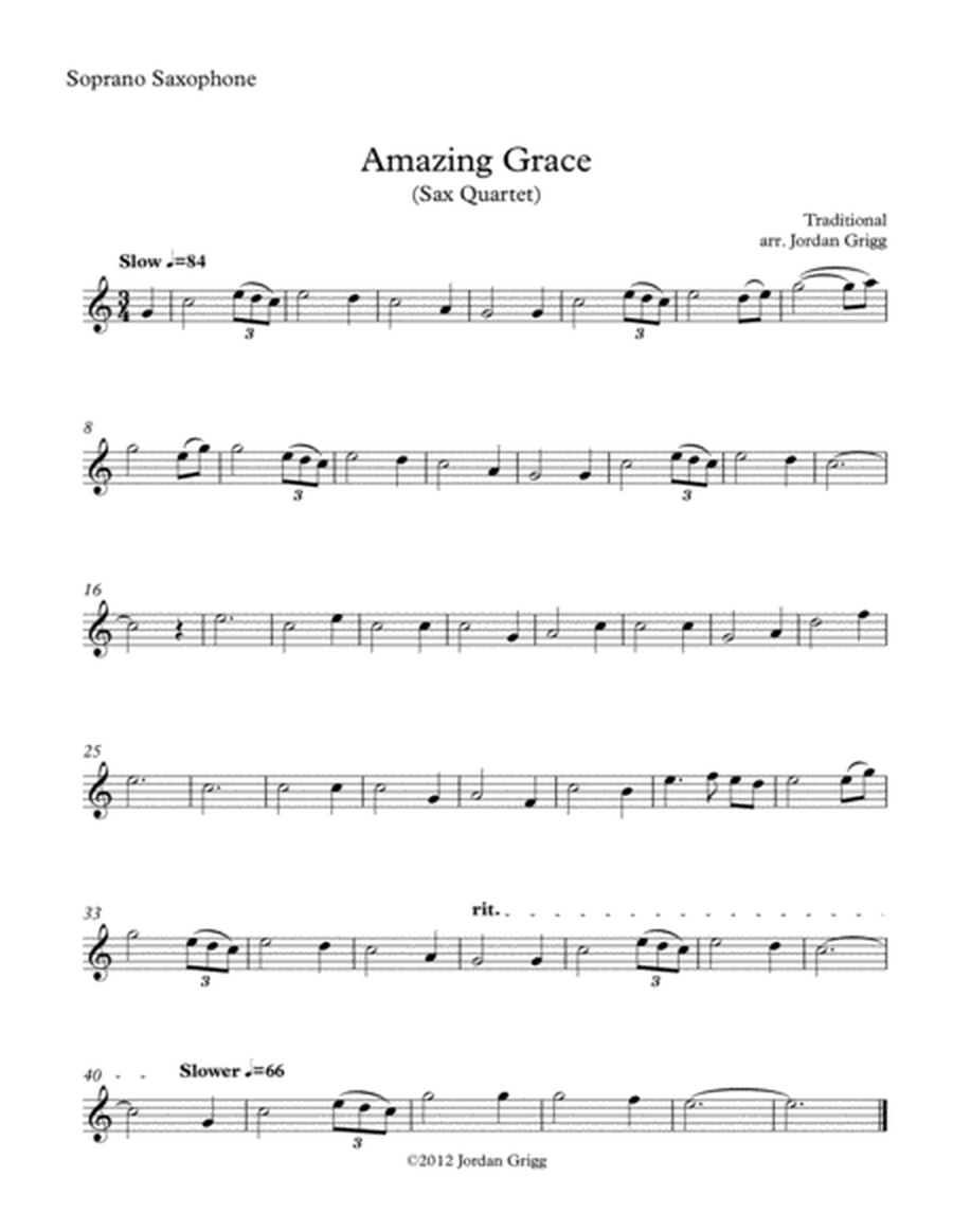 Amazing Grace (Sax Quartet) image number null