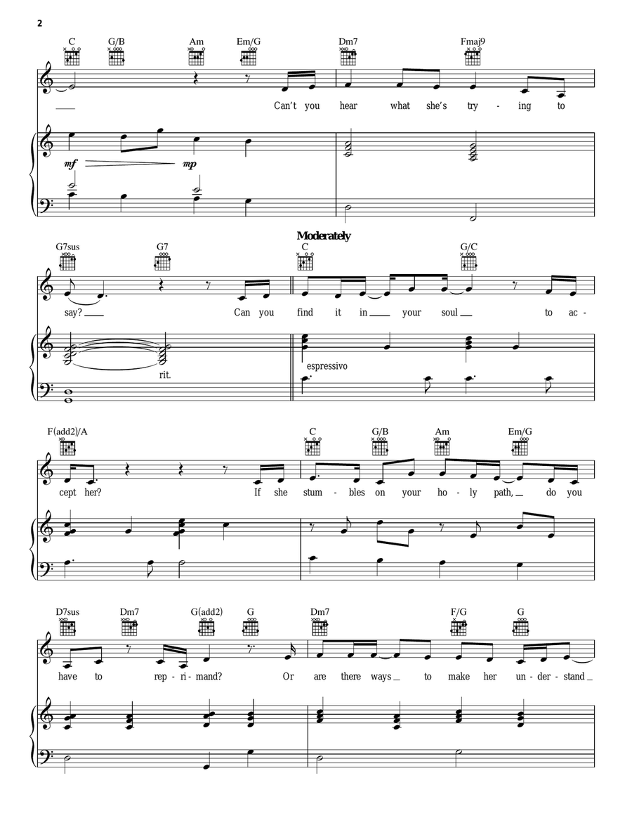 Can You Find It In Your Heart? Piano, Vocal, Guitar scores gallery preview page 2