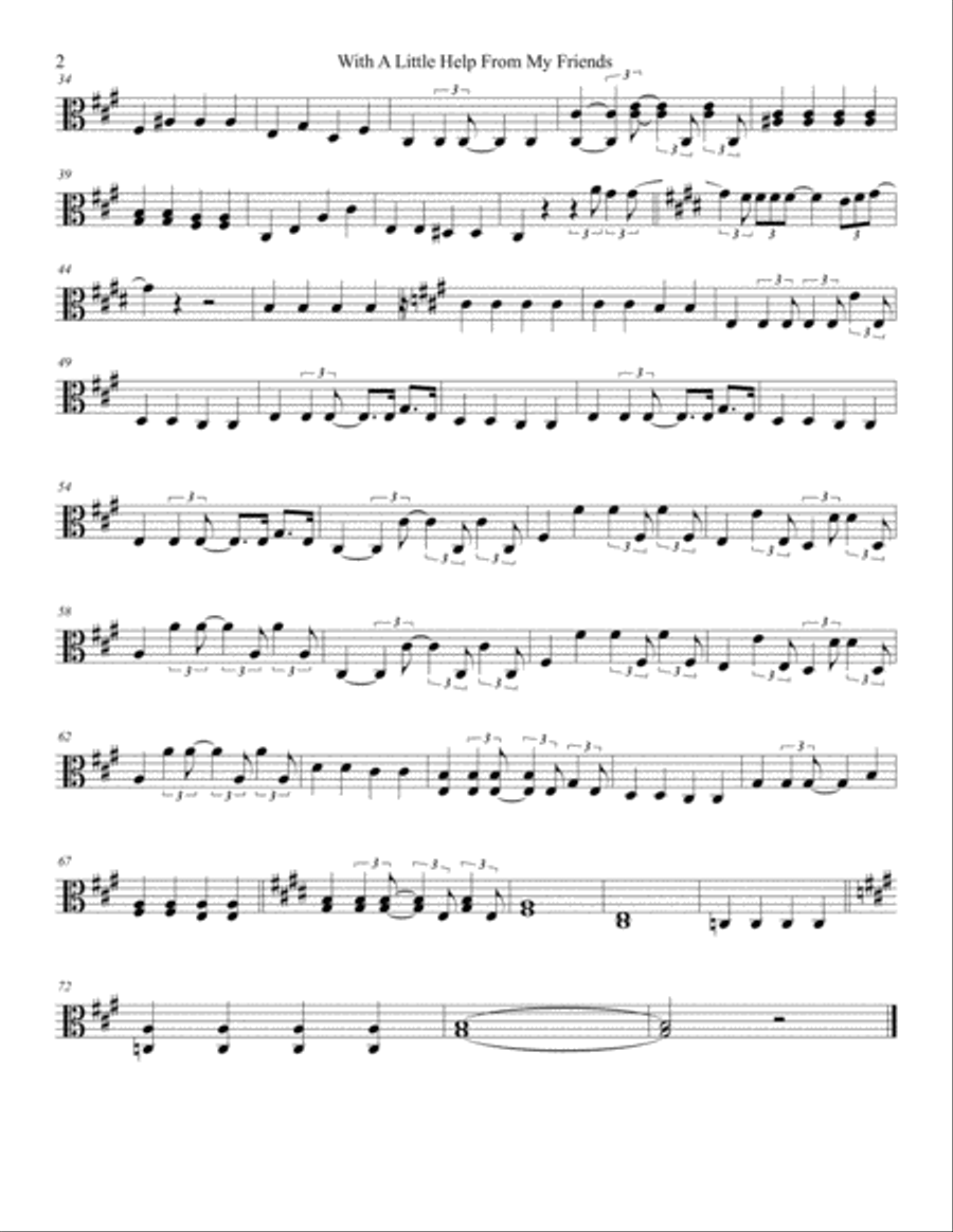 With A Little Help From My Friends String Trio scores gallery preview page 4