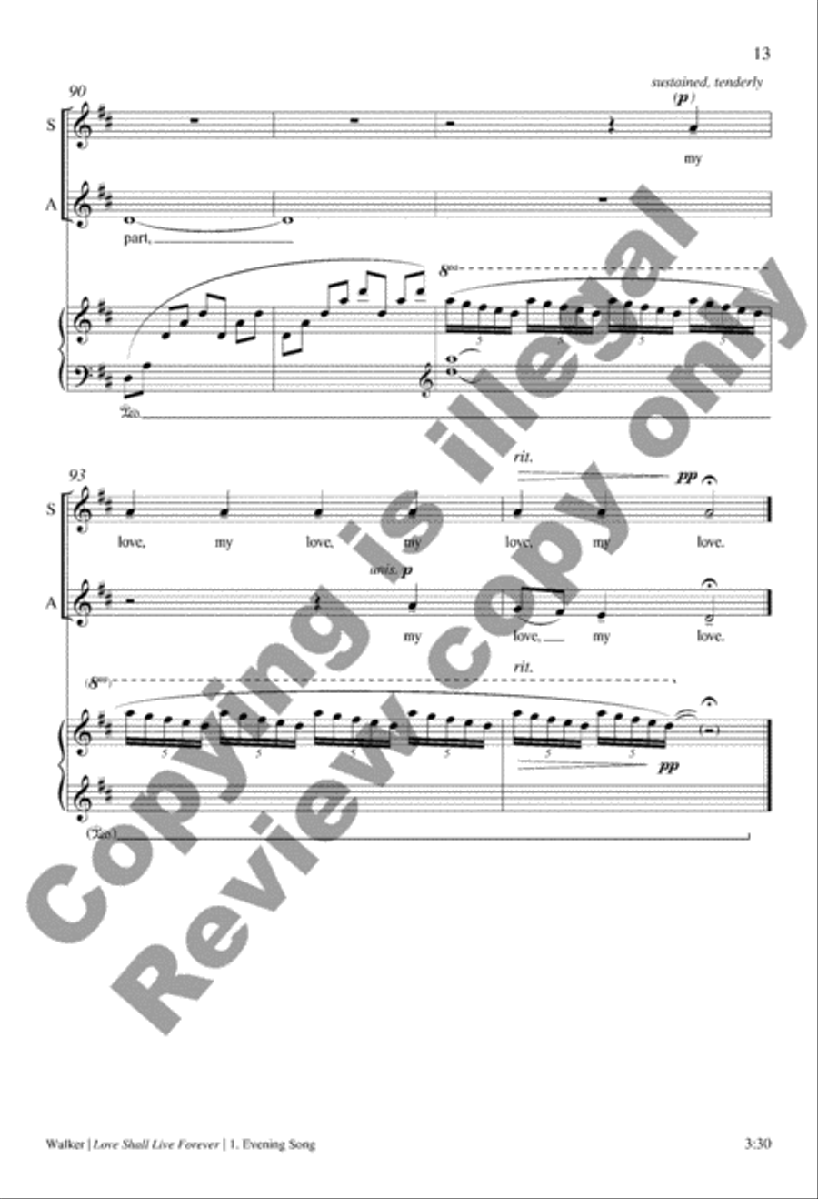Love Shall Live Forever SSAA scores gallery preview page 14