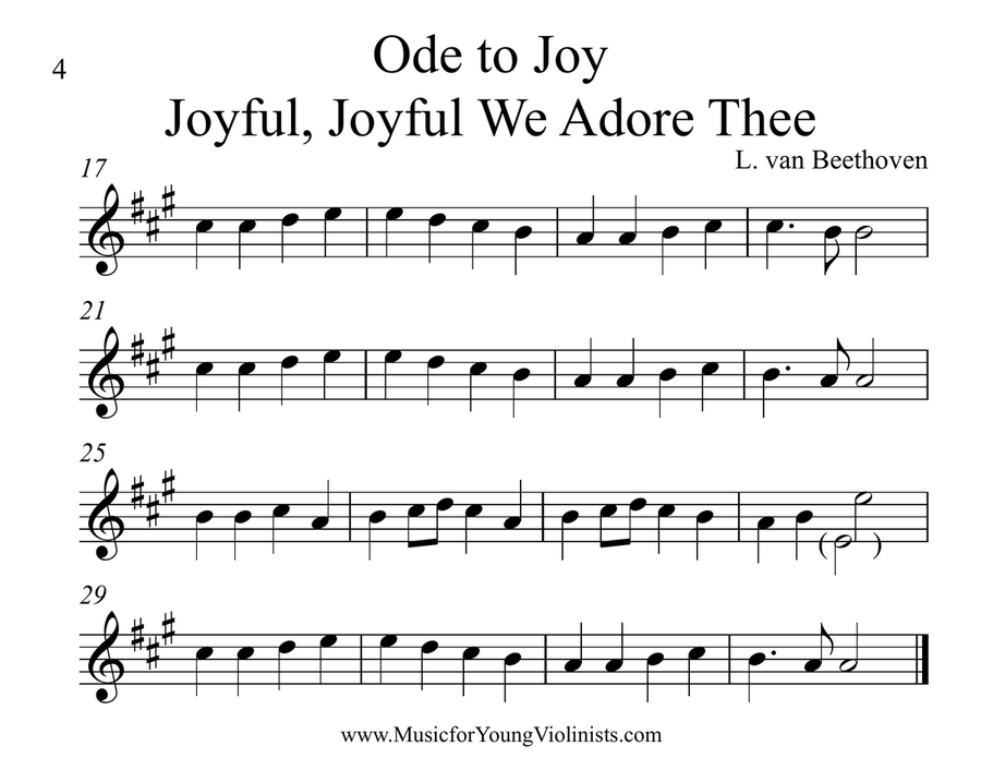 Easy Violin Songs Violin Solo scores gallery preview page 6