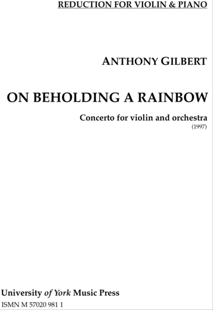 On Beholding A Rainbow Violin Solo scores gallery preview page 1