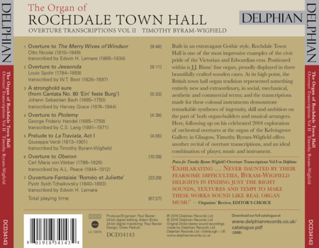 The Organ of Rochdale Town Hall - Overture Transcriptions, Vol. 2