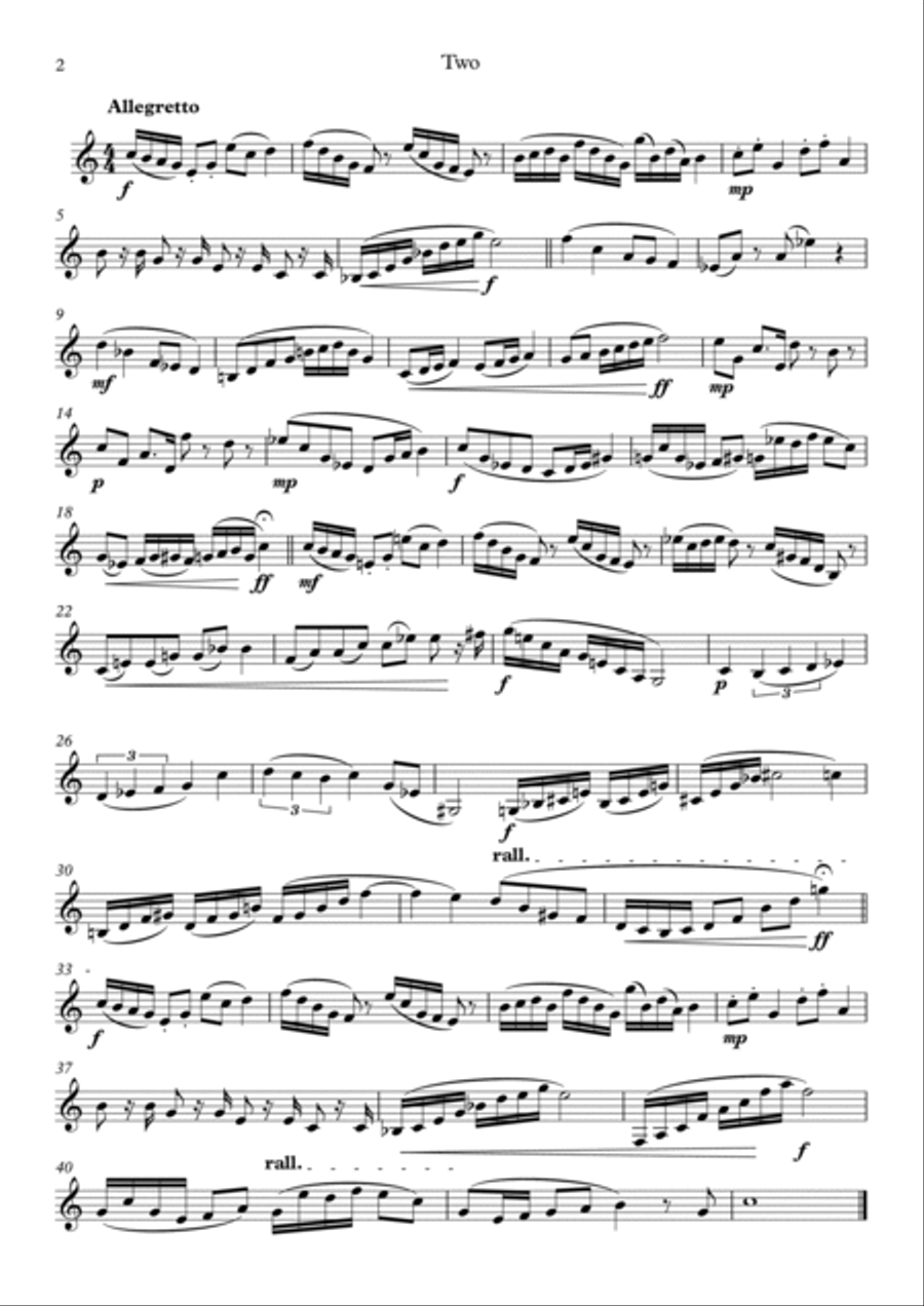 Three Modern Unaccompanied Intermediate Clarinet Solos
