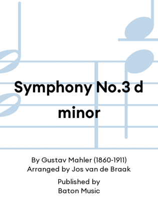Book cover for Symphony No.3 d minor
