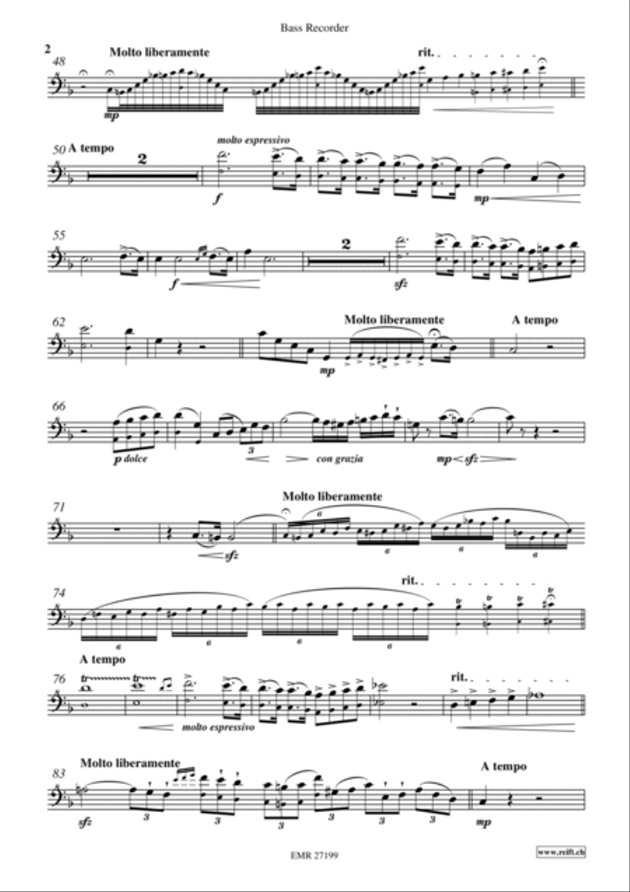Elegie Bass Recorder scores gallery preview page 3