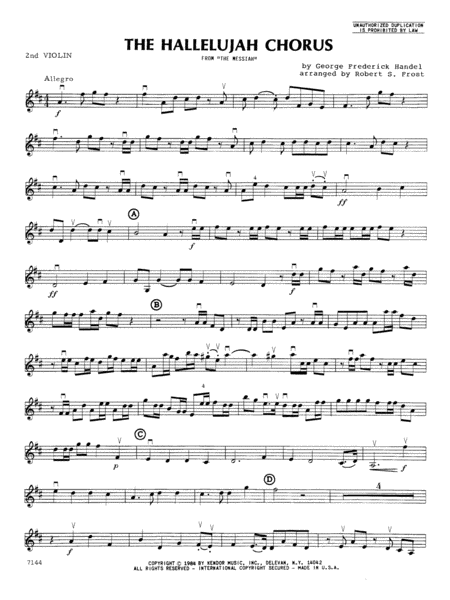 Hallelujah Chorus, The - 2nd Violin