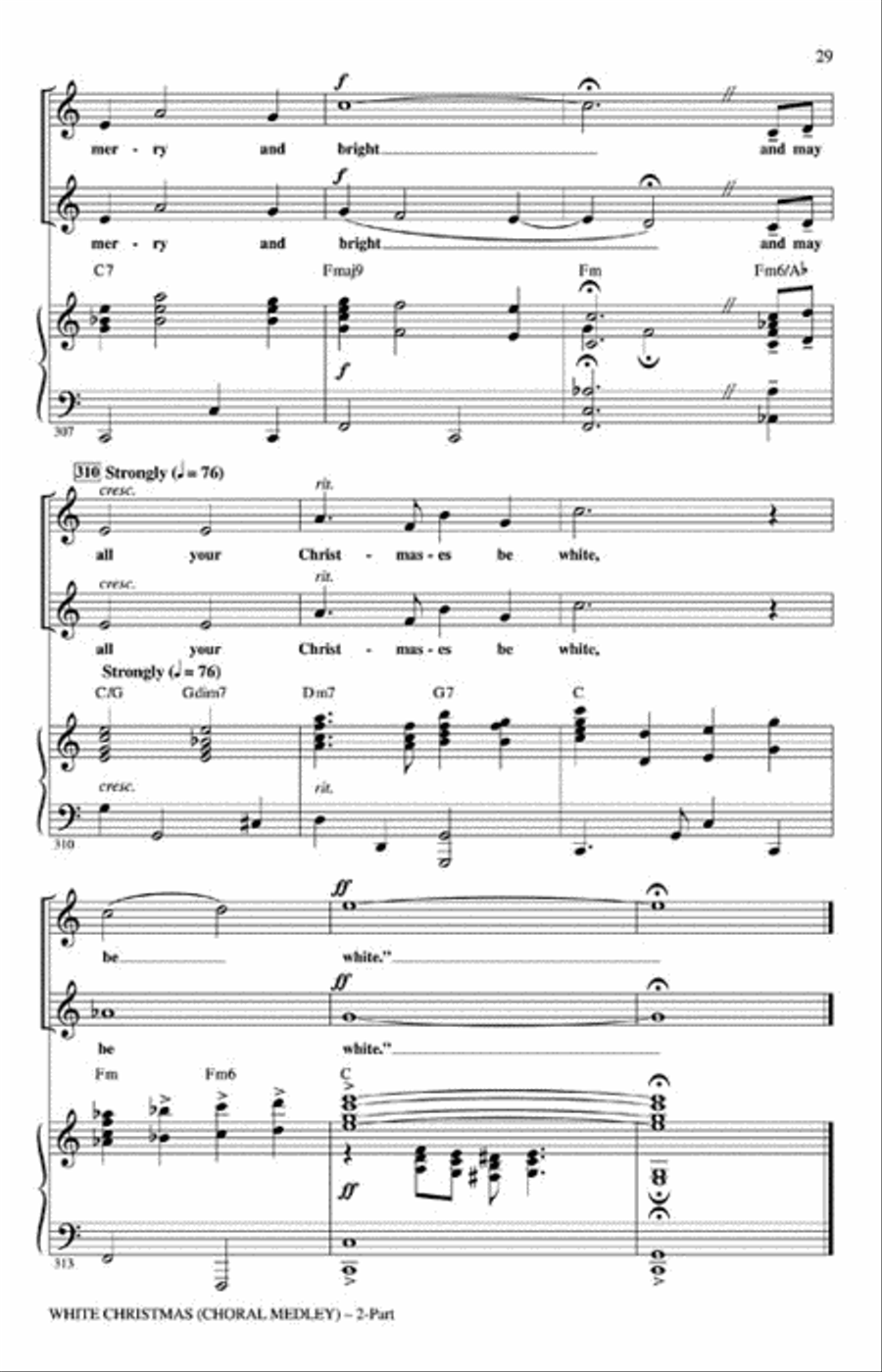 White Christmas (Choral Medley) 2-Part scores gallery preview page 7