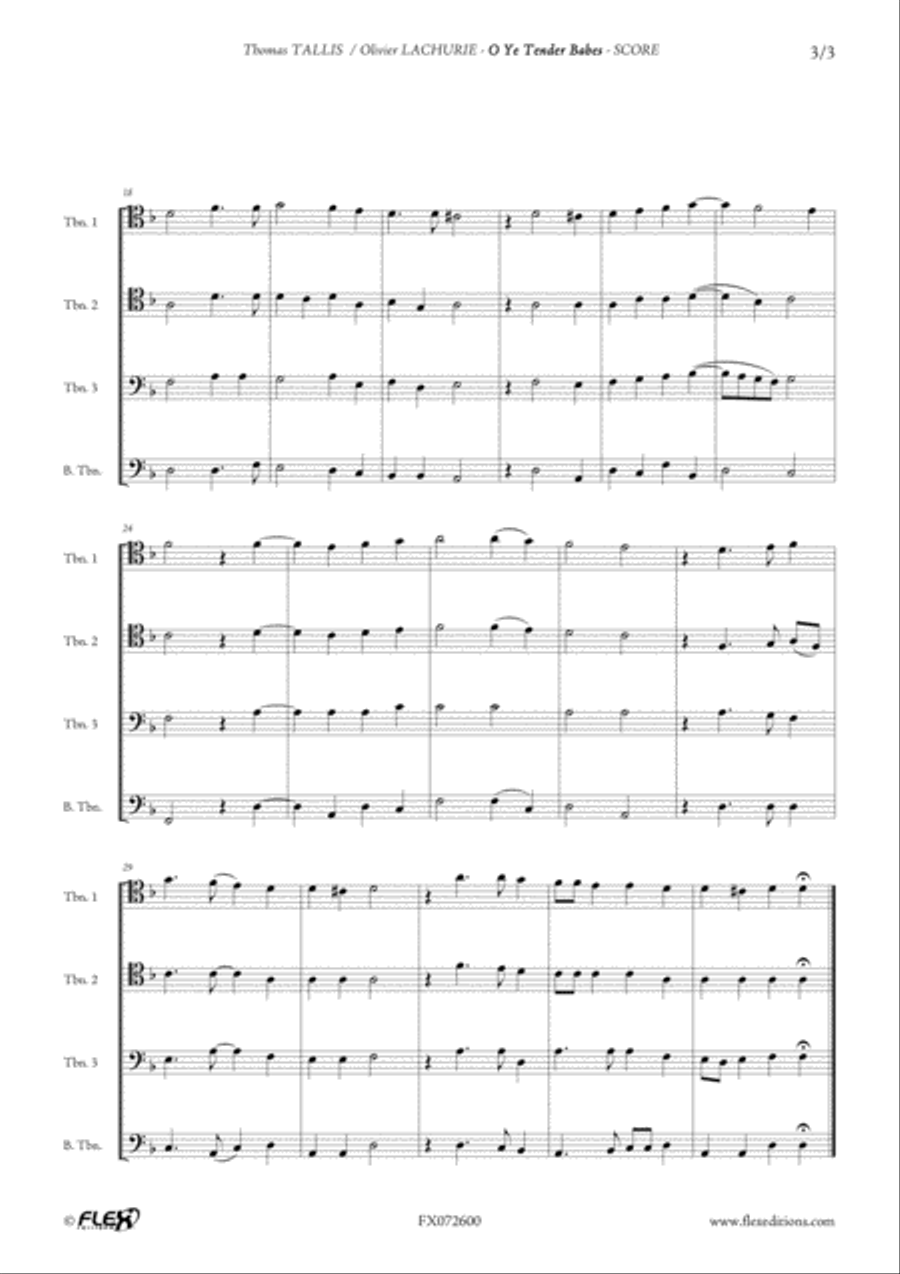 O Ye Tender Babes Trombone scores gallery preview page 3