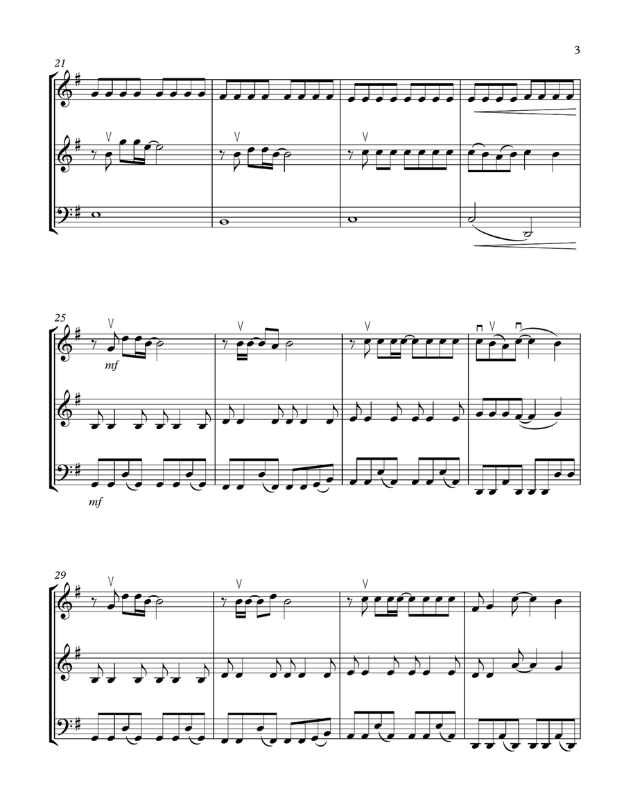 Somewhere Only We Know String Trio scores gallery preview page 3