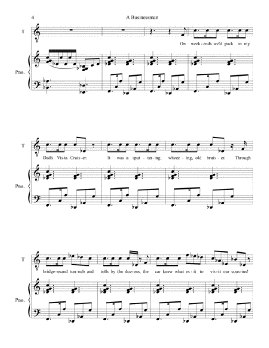 A Businessman Tenor Voice scores gallery preview page 4