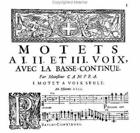 Motets for I, II, III voices with continuo Book I for voice