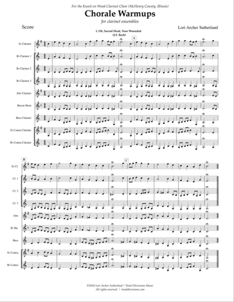 Chorale Warmups Woodwind Ensemble scores gallery preview page 3