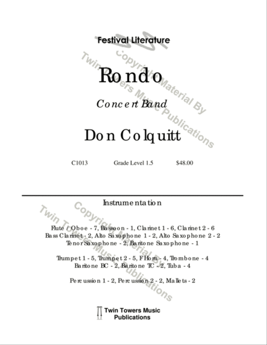 Rondo Concert Band scores gallery preview page 2