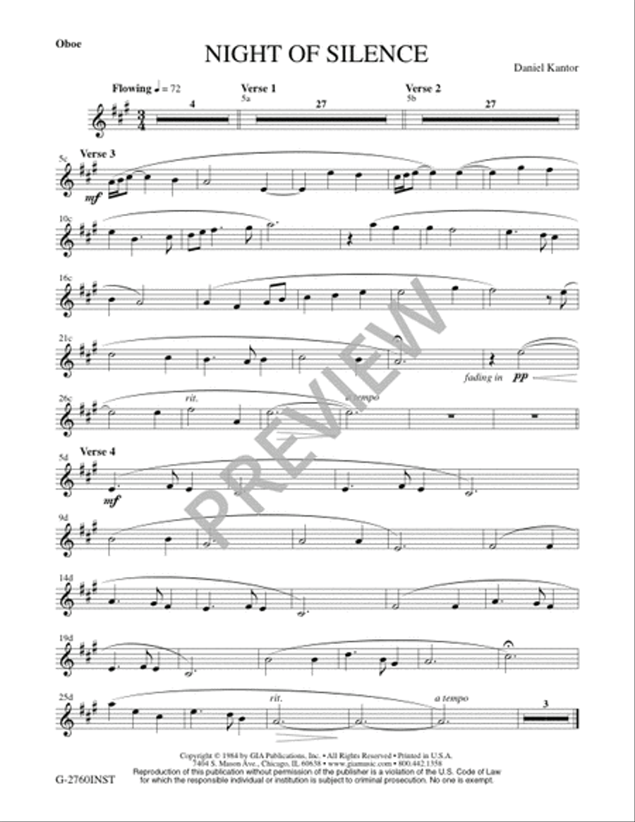 Night of Silence - Unison edition, Instrument edition Unison Choir scores gallery preview page 11