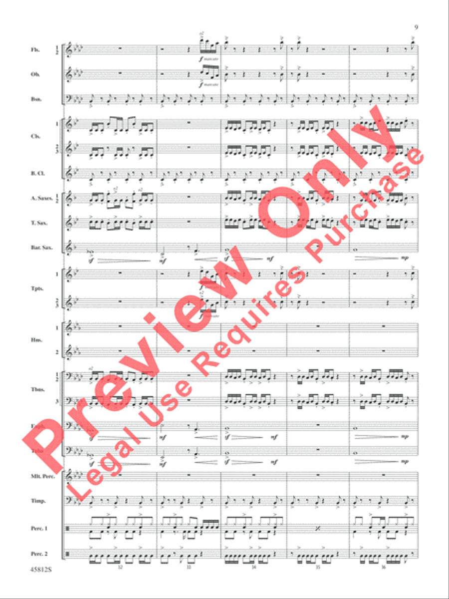Suicide Squad Concert Band scores gallery preview page 10