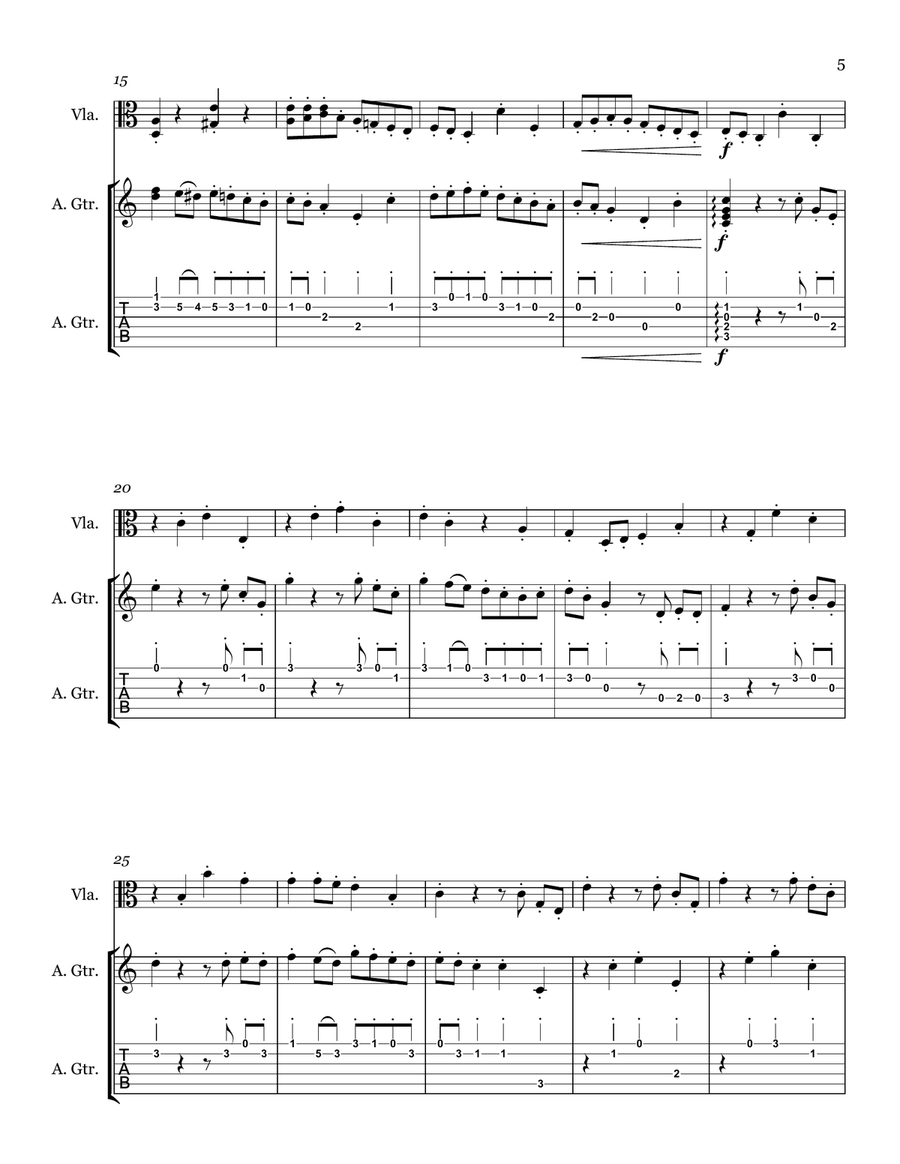 Duet for Viola and Guitar String Duet scores gallery preview page 5