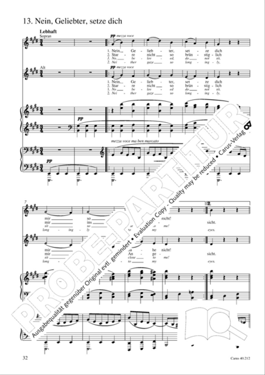 Neue Liebeslieder-Walzer, Op. 65 Choir scores gallery preview page 33
