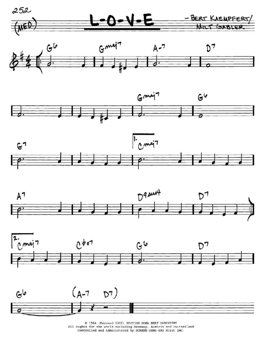 L-O-V-E Piano scores gallery preview page 1