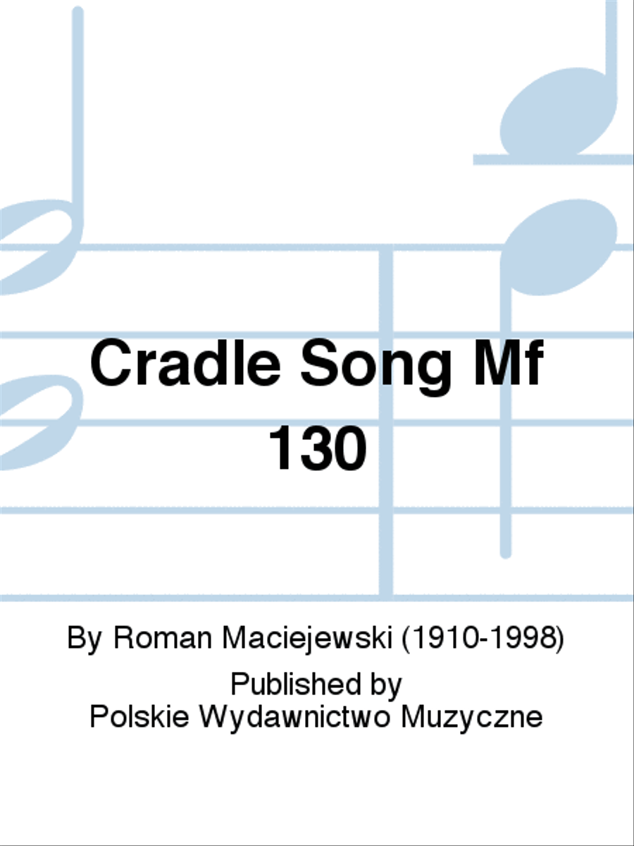 Cradle Song Mf 130 Piano Solo scores gallery preview page 1