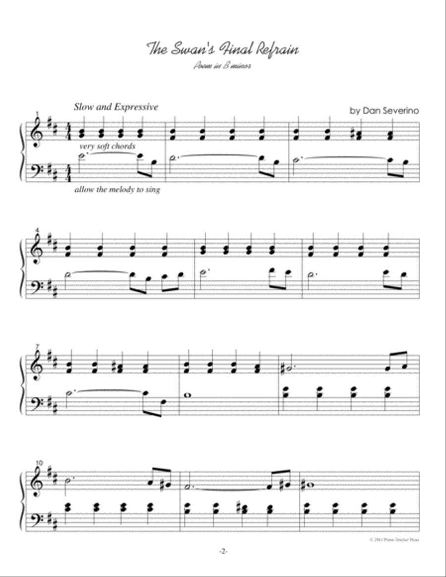 The Swans Final Refrain Piano Solo scores gallery preview page 2