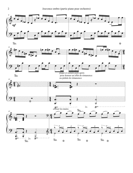 Jouvence ombre (partie piano pour piano et orchestre) image number null