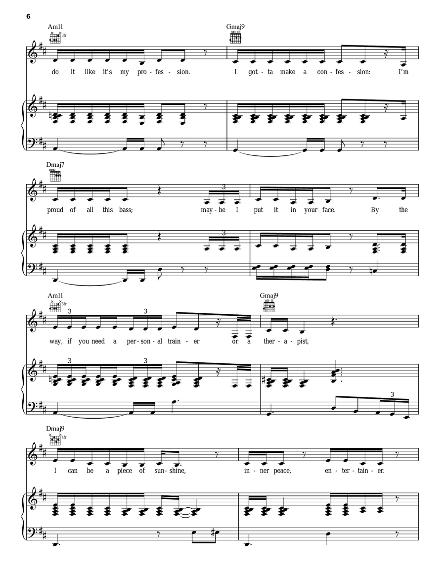 Rocket Piano, Vocal, Guitar scores gallery preview page 6