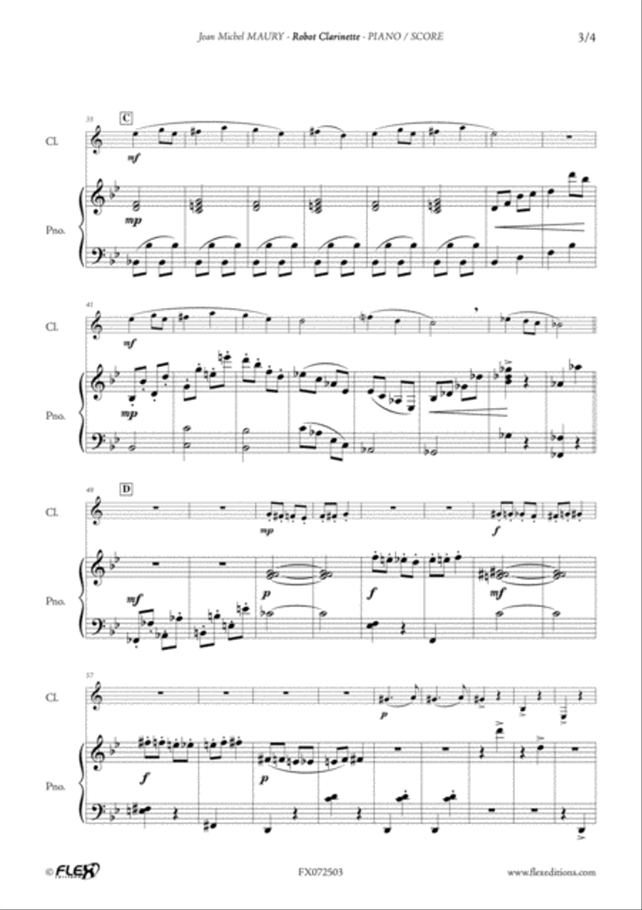 Robot Clarinette B-Flat Clarinet scores gallery preview page 3