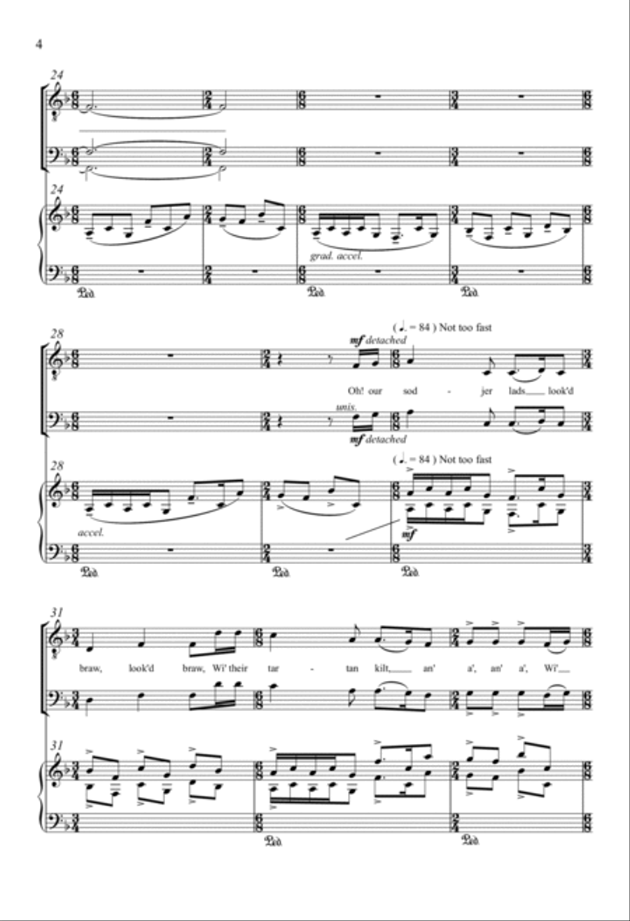 Wi' A Hundred Pipers TTBB scores gallery preview page 3