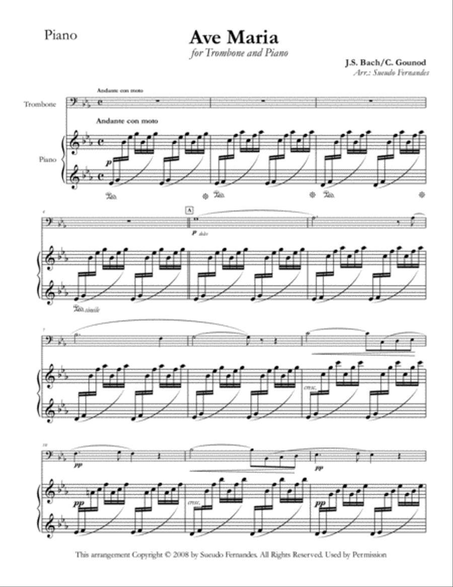 Ave Maria Easy Piano scores gallery preview page 1