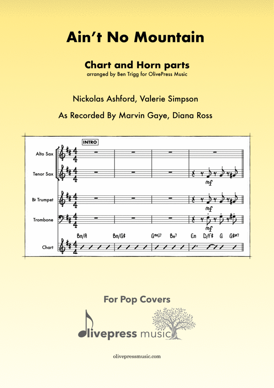 Ain't No Mountain High Enough Tenor Saxophone scores gallery preview page 1