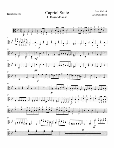 Capriol Suite Basse Danse for 8 Trombones image number null