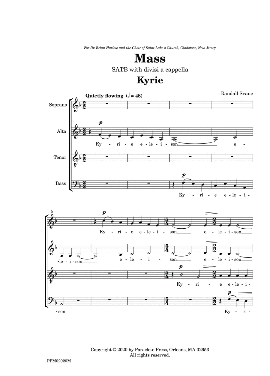Mass 4-Part scores gallery preview page 1