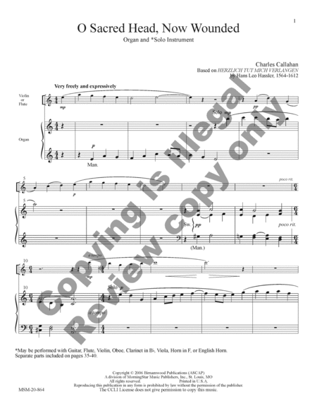 Four Chorale Meditations for Organ and Solo Instrument image number null