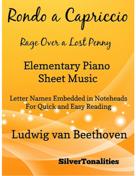 Rage Over a Lost Penny Elementary Piano Sheet Music