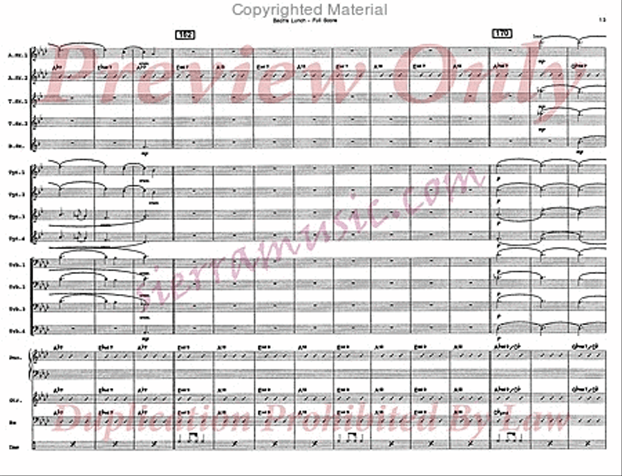 Bach's Lunch Big Band scores gallery preview page 14