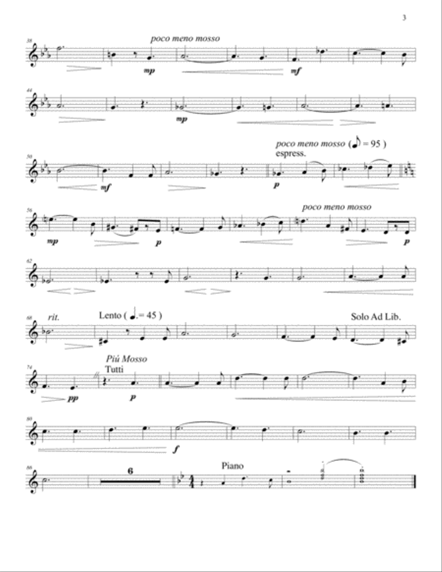 The Art of Melody: 13 Song Transcriptions for Trumpet- Solo Parts Trumpet Solo scores gallery preview page 5